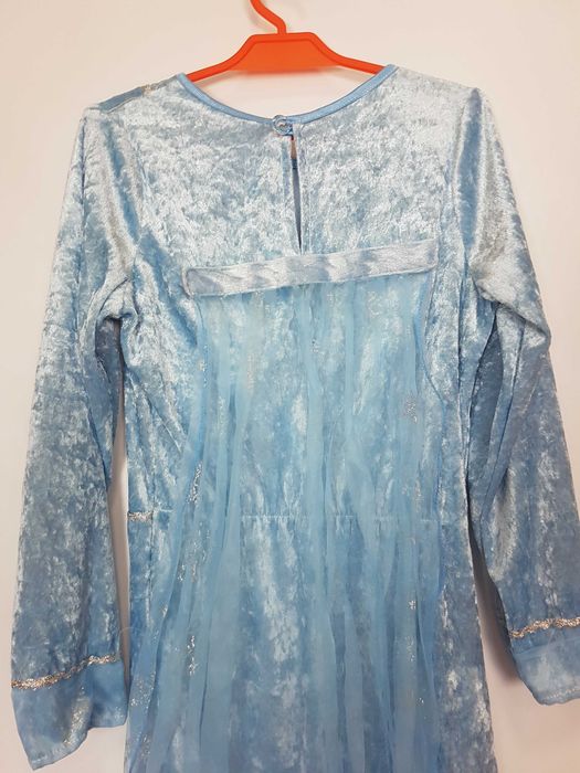 Sukienka przebranie Elsa Kraina Lodu rozmiar 140 cm. GP101