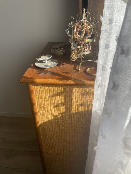 Comoda Camiseiro Roupeiro Raridade Restaurado Maciça Rattan Bambu Boho