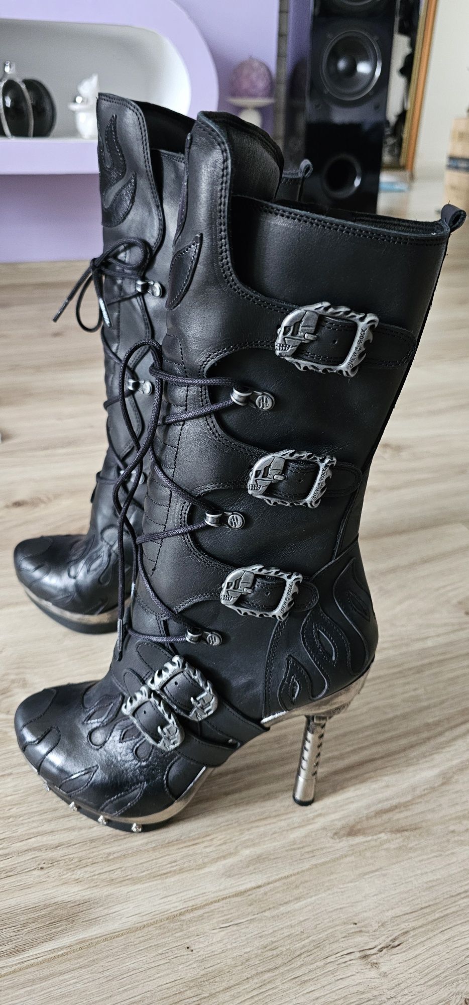 New rock buty damskie 40 ITALI NEGRO, NOMADA NEGRO