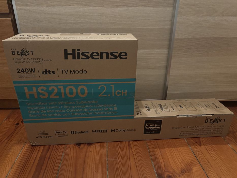 Soundbar Hisense HS2100 Novo (com garantia)