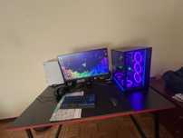 Secretária p/gaming, preto 140x80cm