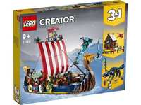 Новий Lego Creator 3 в 1 31132 Корабель вікінгів і змій Мідгард