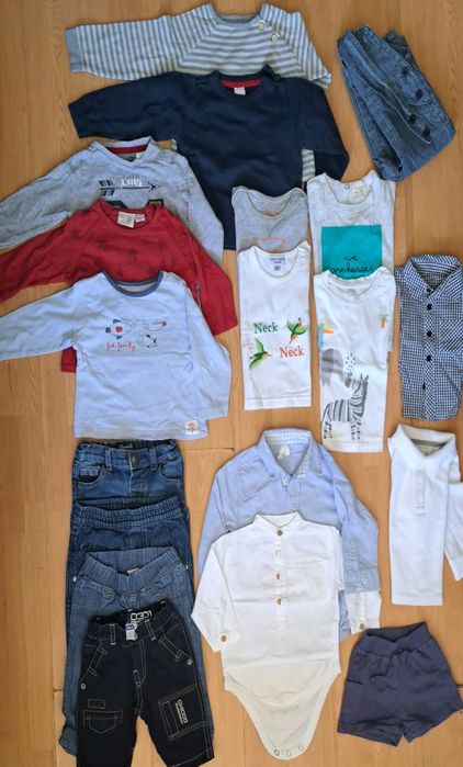 Bebé  menino 3 - 6 meses - conjunto 19 peças roupa