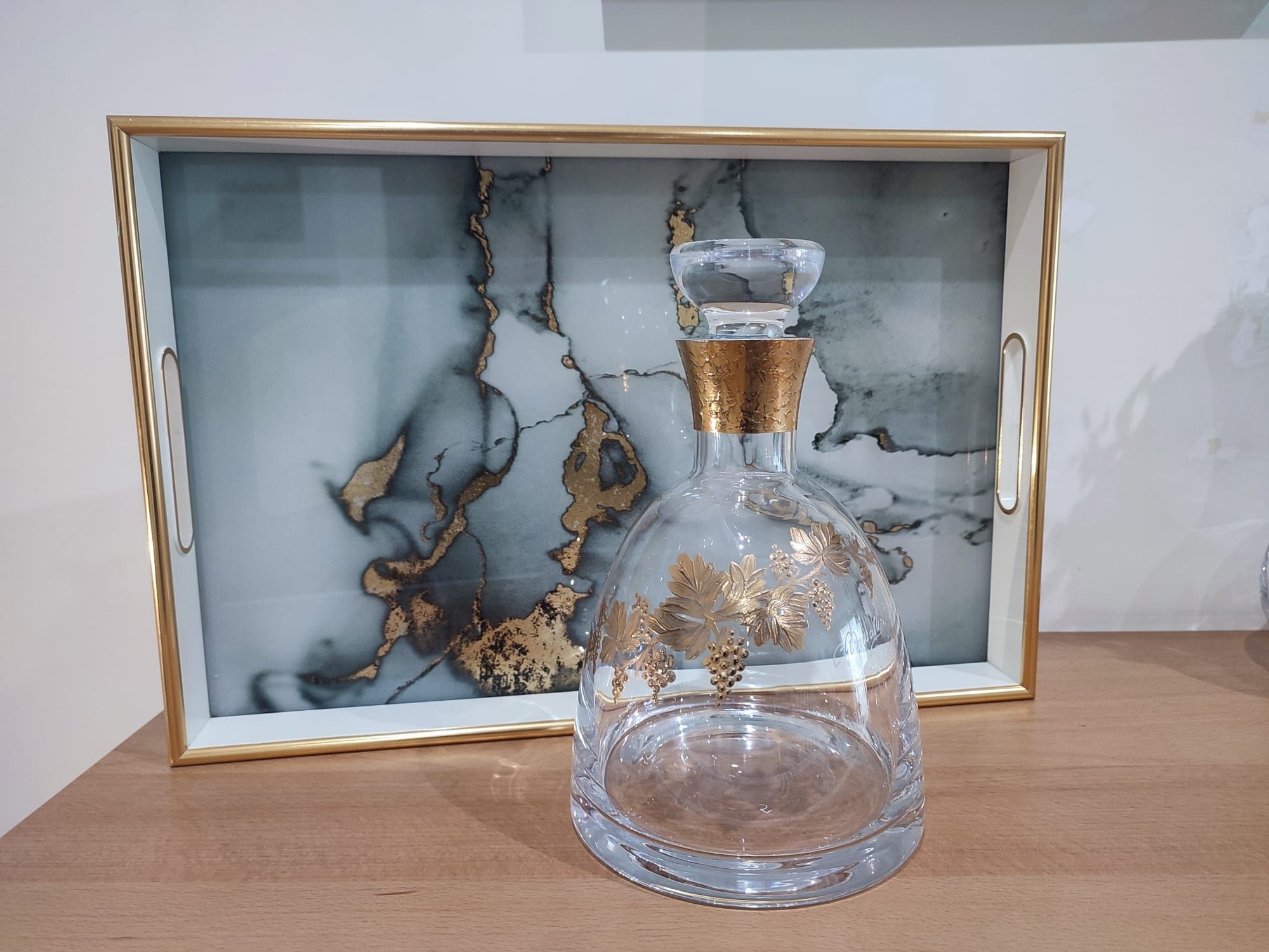 Garrafas Cristal - Conjunto 3 + Tabuleiro