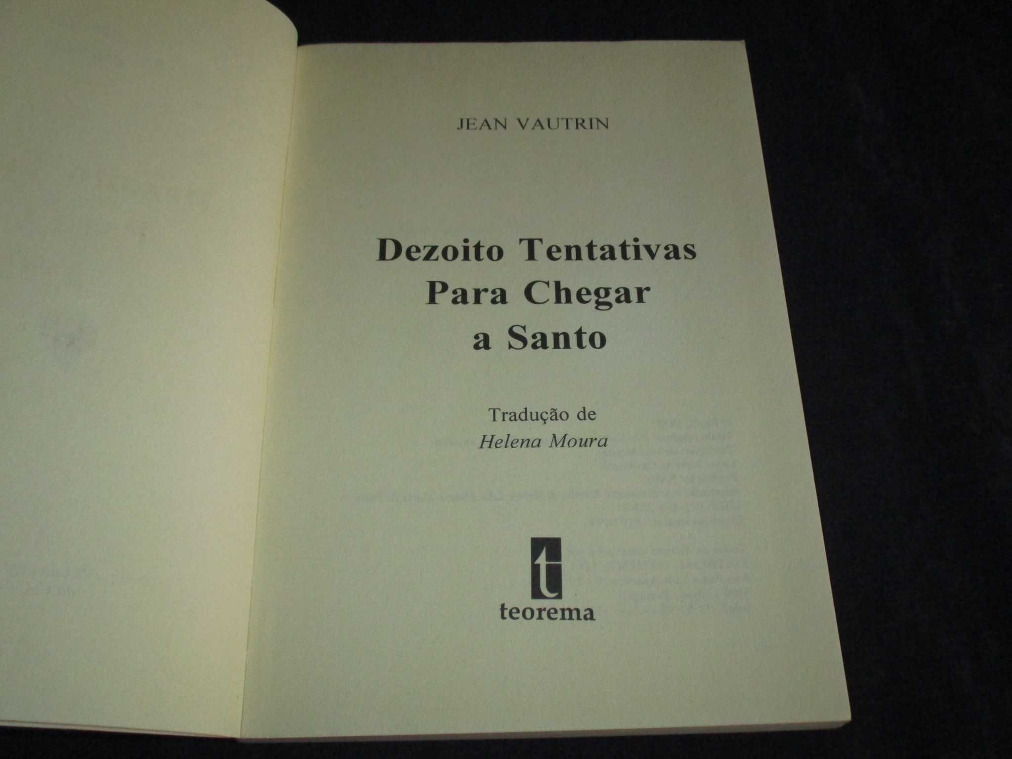 Livro Dezoito Tentativas para chegar a Santo Jean Vautrin