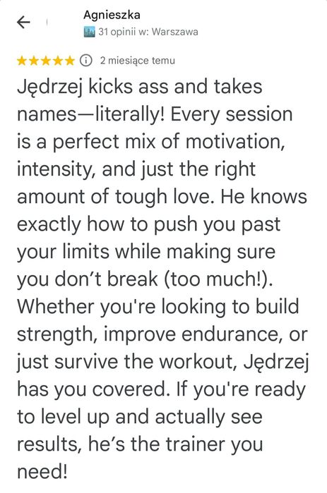 Trener Fitness/Online/Zdrofit Warszawa Mokotów