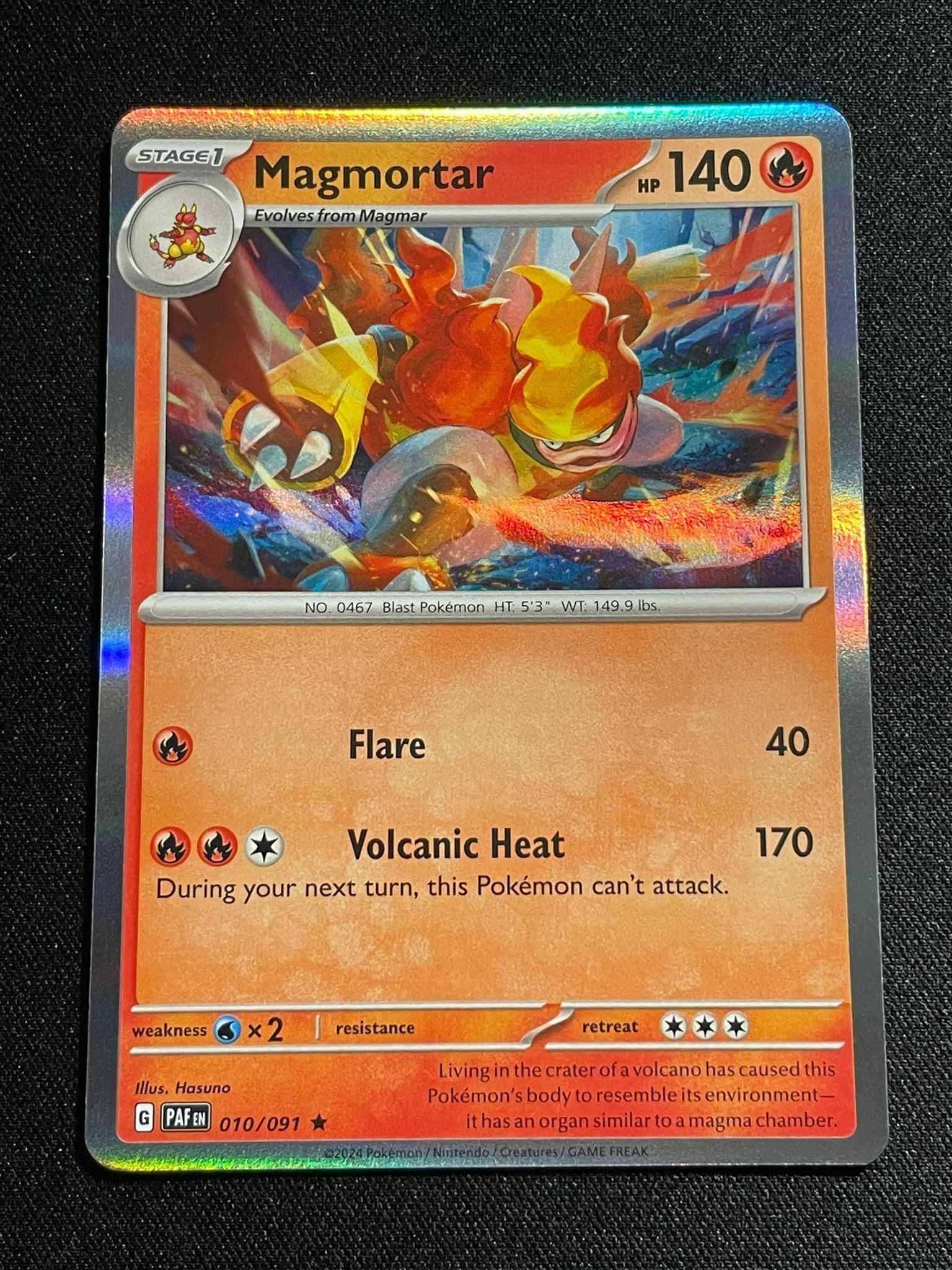 Carta Pokémon Magmortar 10/91 Paldean Fates