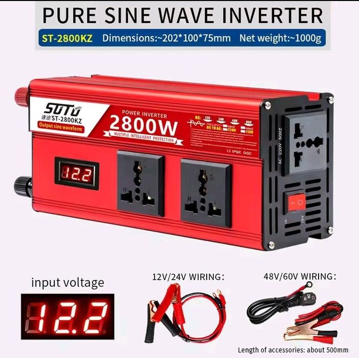 Інветор SUTU 2800 W чистий сінус