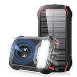 Riapow 26800mAh Solar Power Bank, 3.0A Szybkie Ładowanie