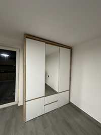 Szafa pięciodrzwiowa Kaspian 153 cm z lustrem i szufladami dąb sonoma