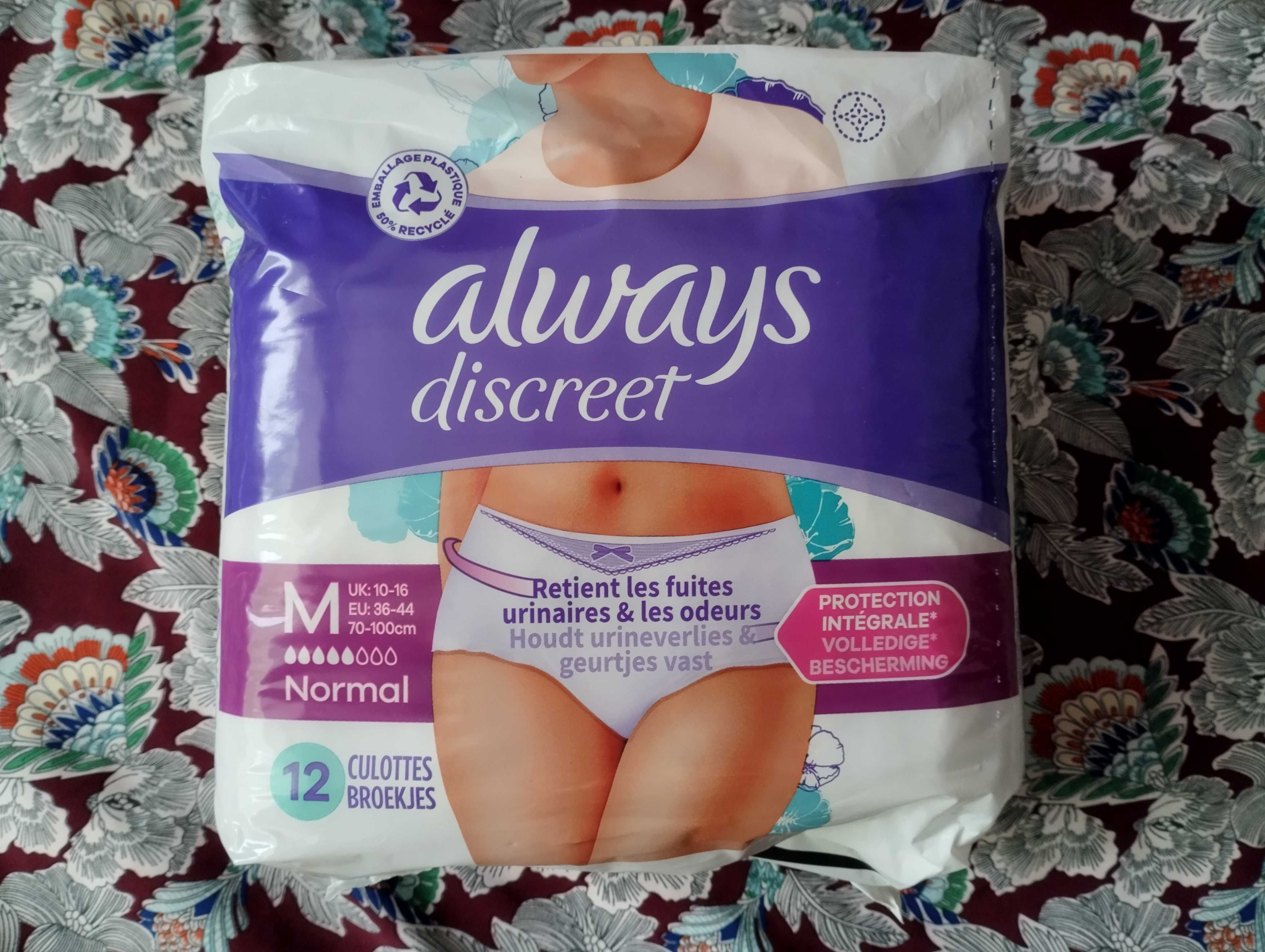 MAJTKI Always Discreet Pampersy Pieluchy dla dorosłych, M, 12 szt.