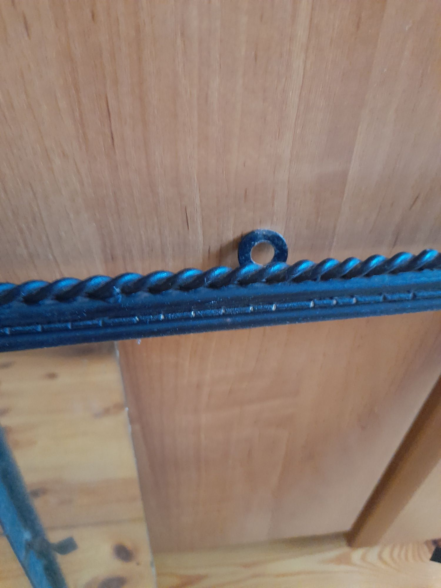 Lustro z metalową ramą z PRL