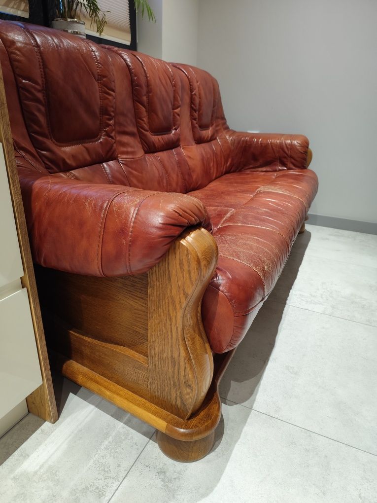 Sofa skórzana ,salon  , sofa 3osobowa nie rozkładana