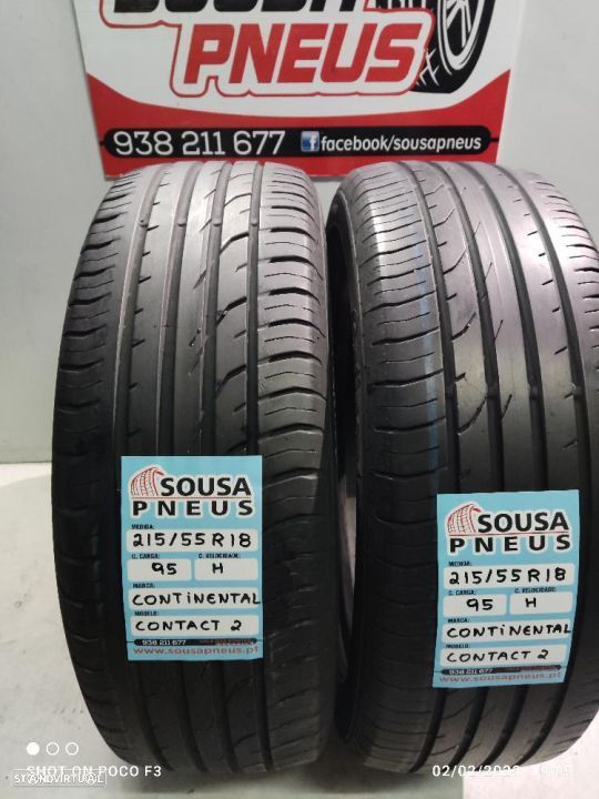 2 pneus semi novos 215-55r18 continental - oferta da entrega