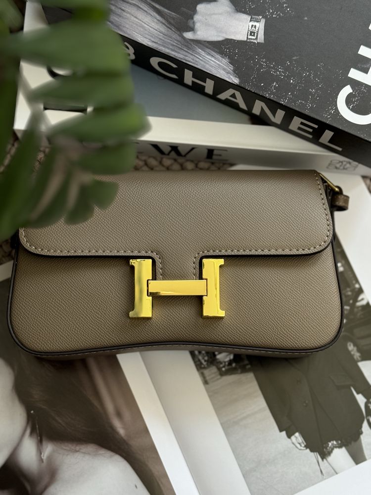 Сумка кожаная в стиле Hermes