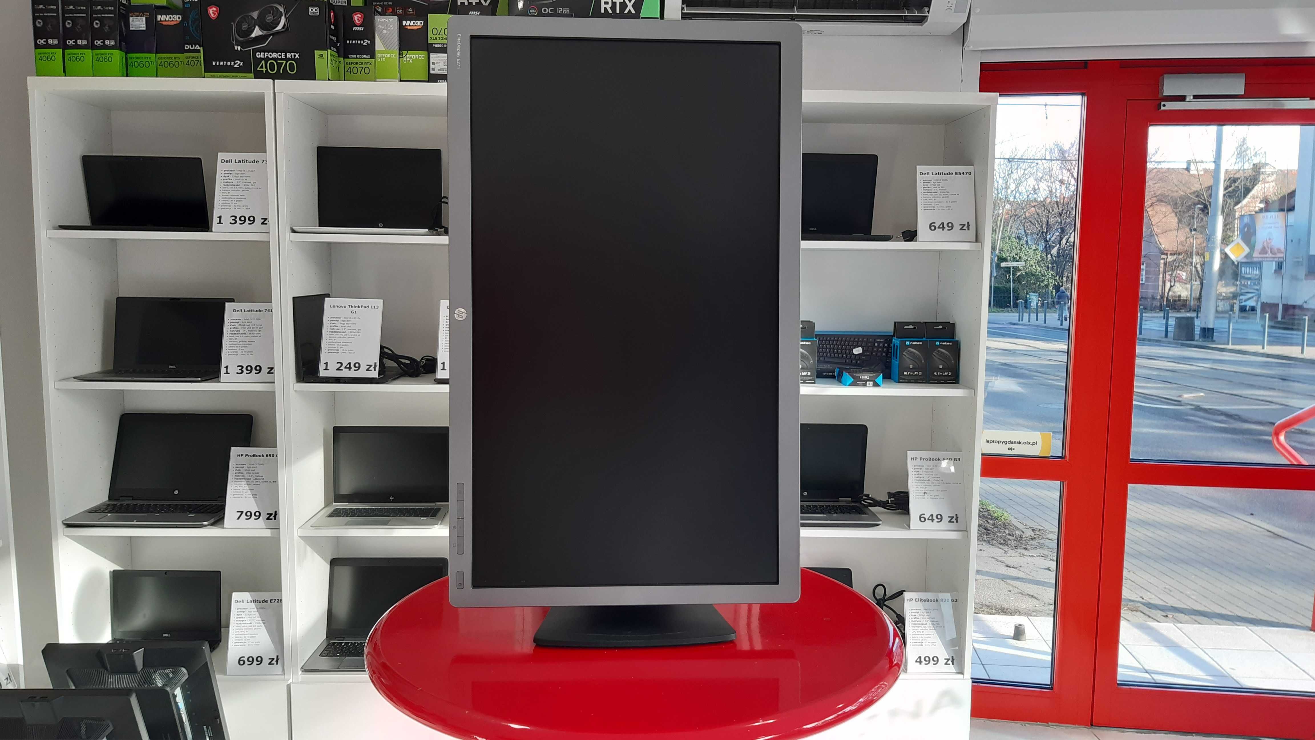 Monitor Poleasingowy HP Elitedisplay 27" FullHD IPS Pivot Faktura