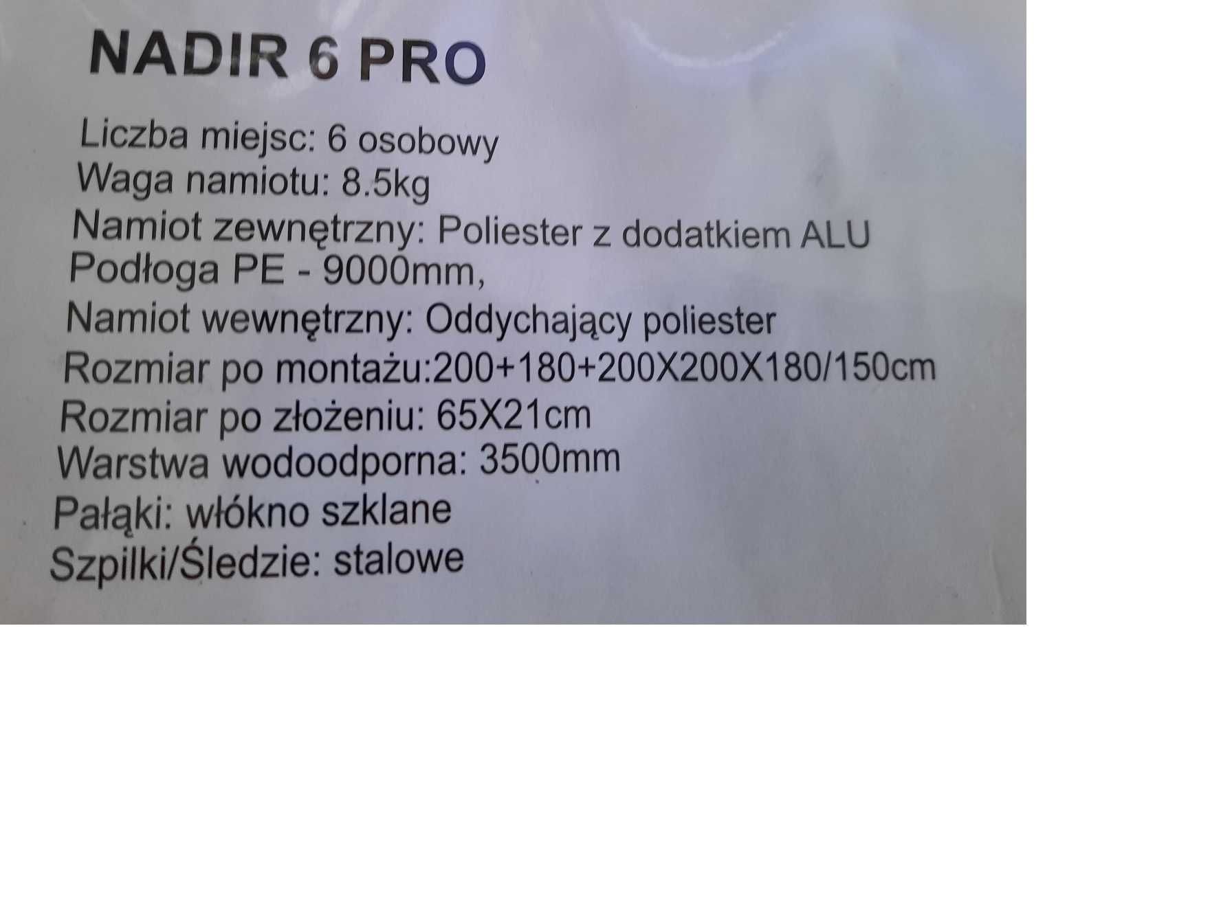 Namiot 6-osobowy 2 sypialnie plus gratis NOWY