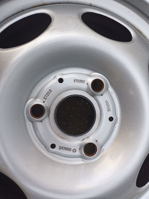 SMART FORTWO Felgi stalowe 15" KOMPLET Przód+Tył 5,5 + 4,5 ET22 + 23,5