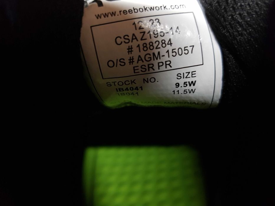 Buty robocze REEBOK rozm 42,5 wkł 27,5 cm S3
