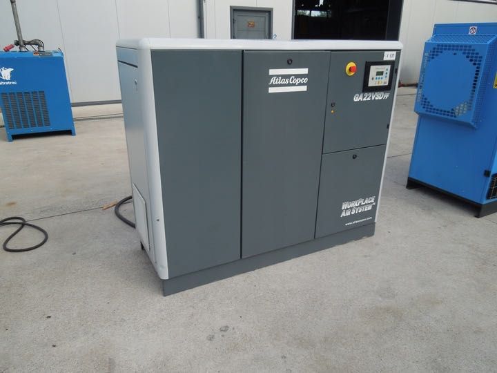 Sprężarka śrubowa ATLAS COPCO GA22VSDFF  maszyna z falownikiem