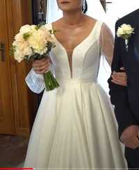 Piękna suknia ślubna 2w1 rozmiar 36