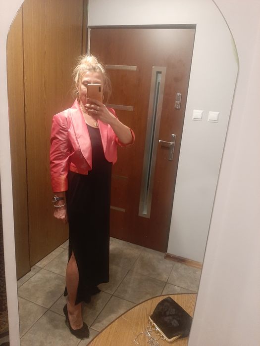 Teatralne bolerko Monnari, rozm.44, koral i flamenco,, stan idealny