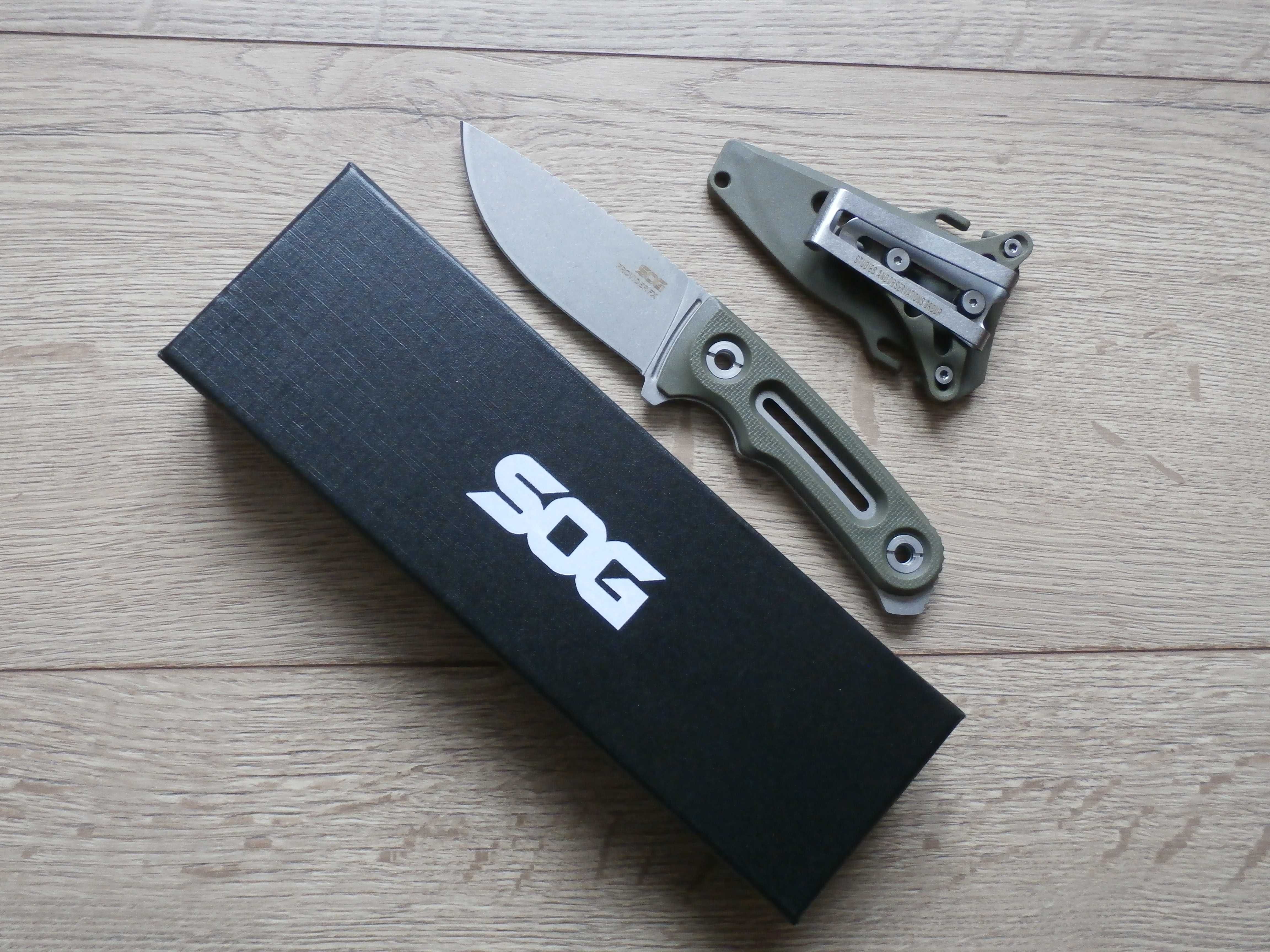 Тактичний похідний ніж SOG Provider FX (Stonewashed) 20 см, в ножнах