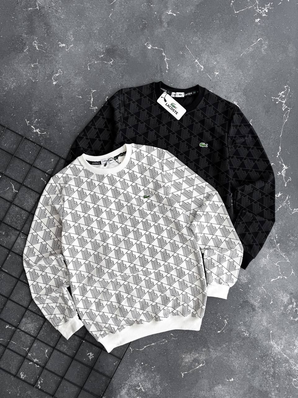 Новый свитшот лакоста мужской (с-ххл) Кофта Lacoste Monogram стильная
