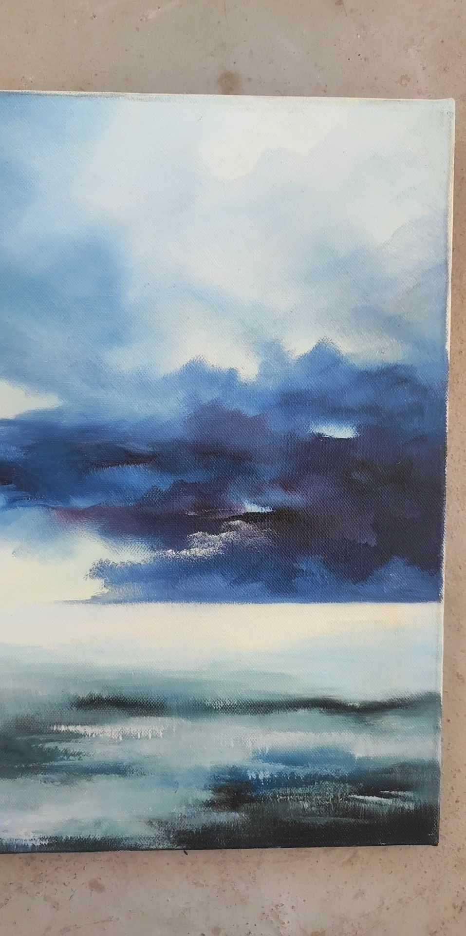 Pintura contemporânea Céu e Mar - Abstrato - Pintura acrílico - Quadro