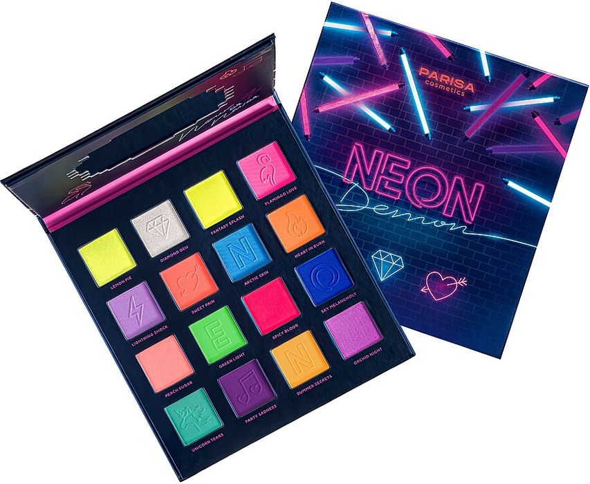 Палетка тіней parisa cosmetics neon demon eyeshadow palette 16 відтінк