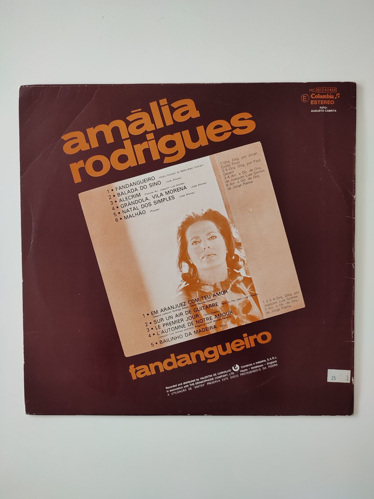 Disco vinil LP - Amália Rodrigues