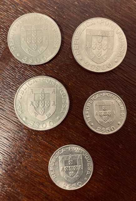 Conjunto de 5 moedas comemorativas