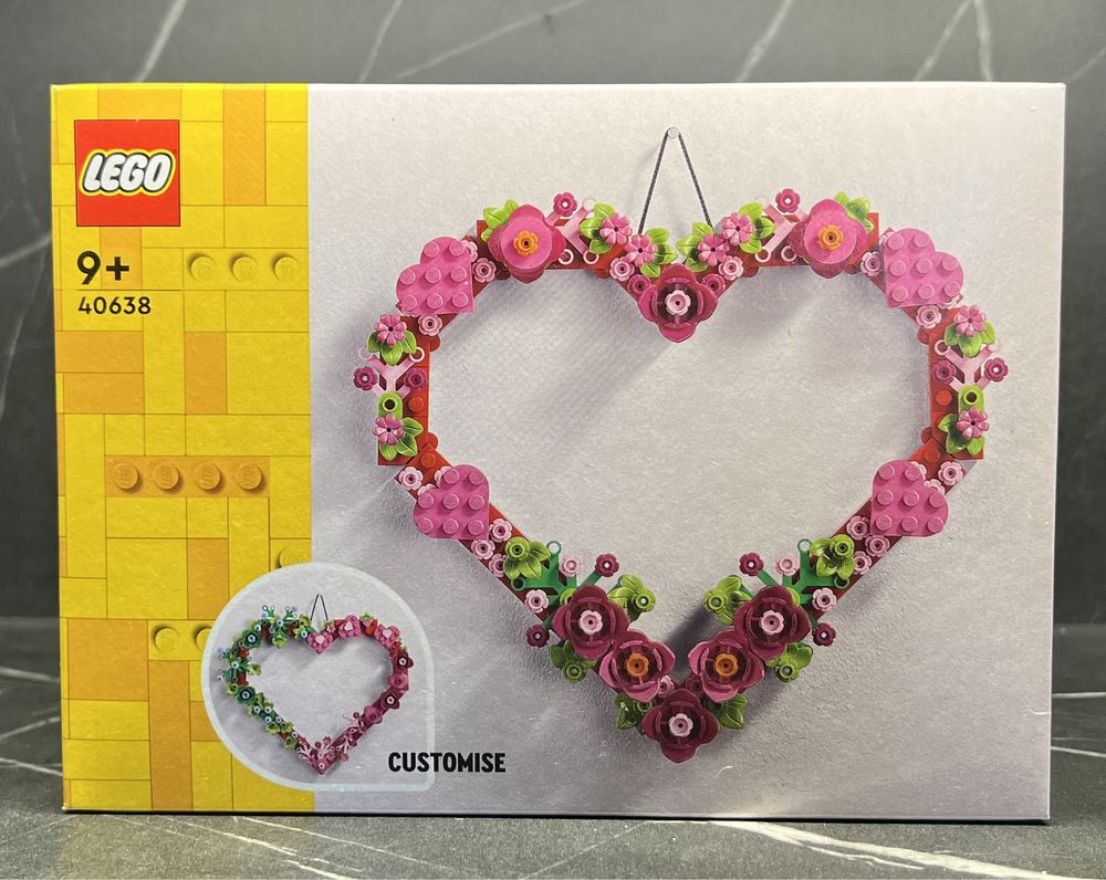 Lego ozdoba serce zawieszka 40638