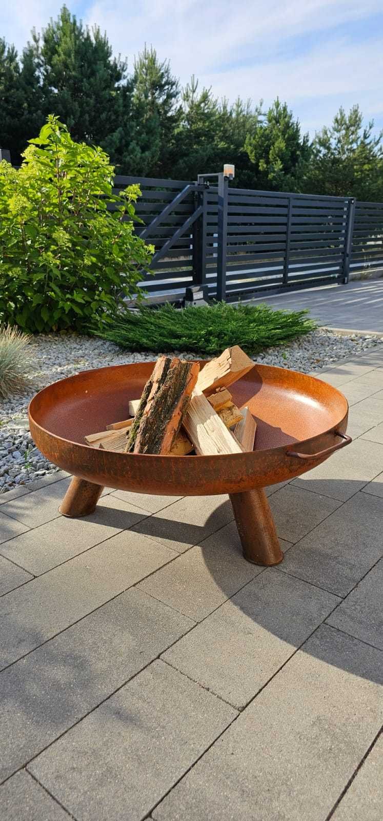 Palenisko Grill Ognisko Corten 80cm blacha 3mm głębokie Misa Ogniskowa