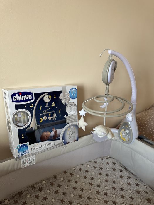 Karuzela na łóżeczko Chicco Next2Dreams – beżowy, stan idealny