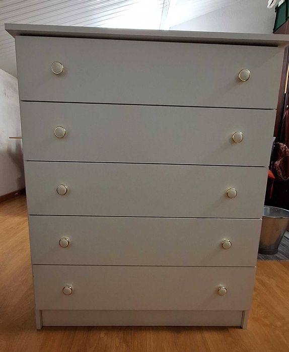 Comoda de 6 gavetas branca