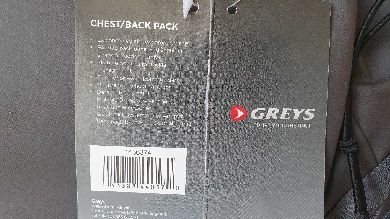 Plecak wędkarski typu chest pack GREYS Chest / Backpack - Okazja