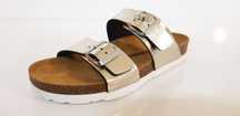 Klapki damskie Dr Brinkmann gold komfort rozmiary 38,39,40,41