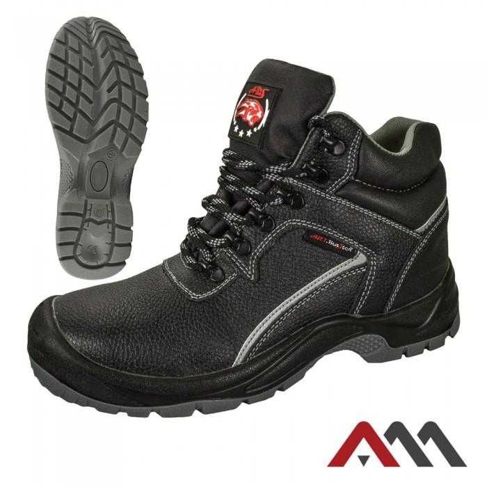 Męskie buty robocze do pracy ze skóry bydlęcej // METALOWY PODNOSEK