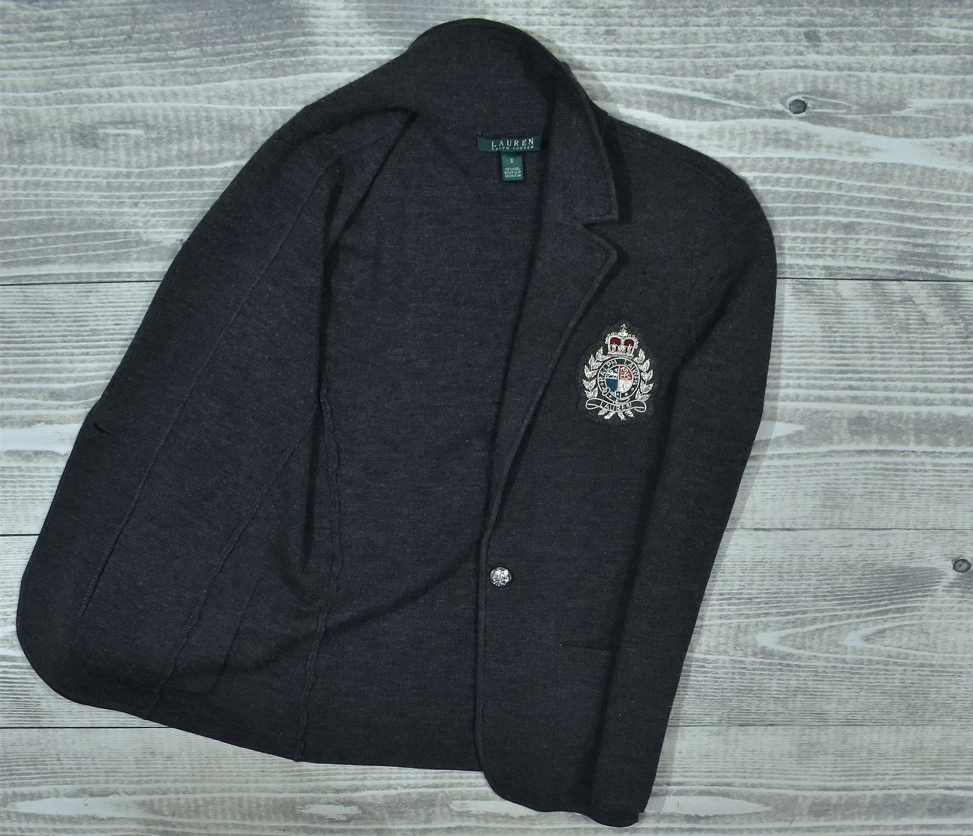 RALPH LAUREN Merino Wool Sweter Damski Żakiet S