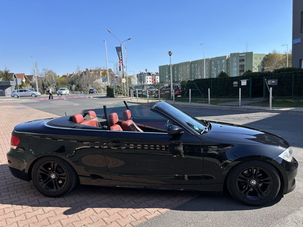 BMW 120d e88 2.0 automat, cabrio, czerwone skóry