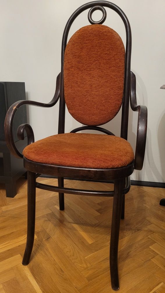 Krzesła gięte fotele tapicerowane Paged retro prl vintage - 4 szt.