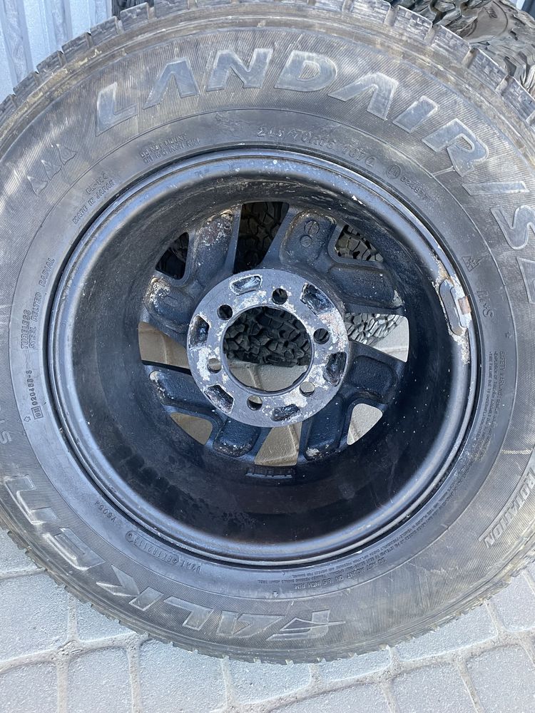 Колесо взборі 1шт запаска 2шт диск 6 139.7 16 L200 Pagero Navara шина