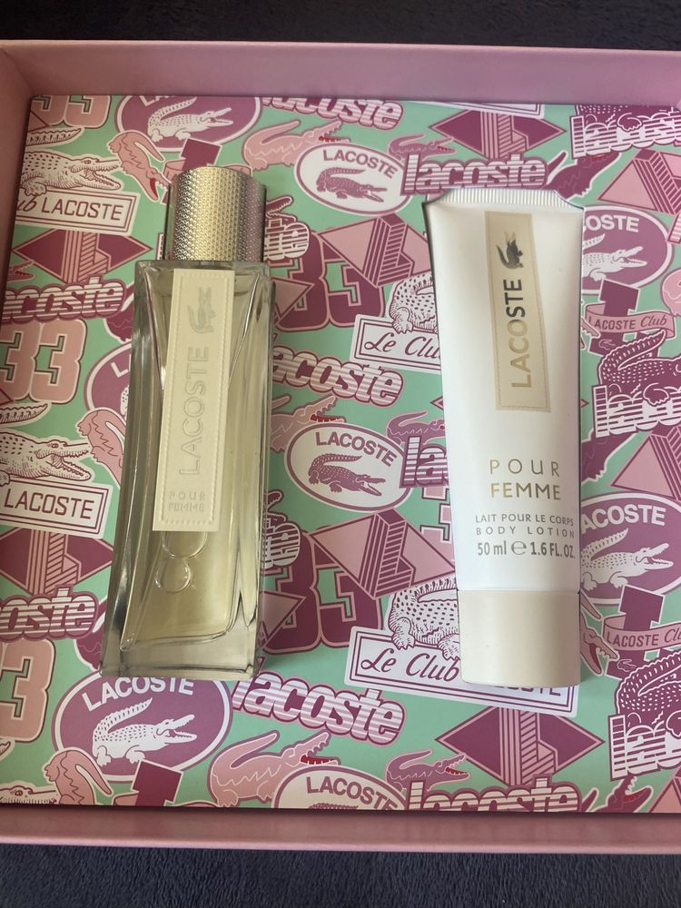 Lacoste Pour Femme zestaw woda perfumowana plus balsam