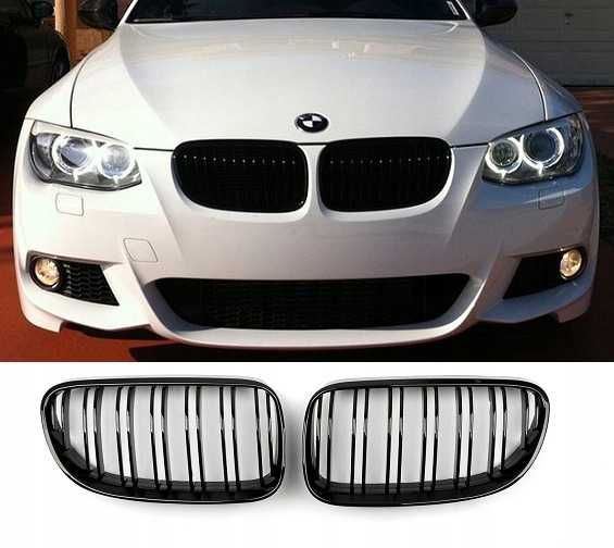 BMW E92 E93 Nerki grill ala M3 CZARNY POŁYSK 06-10