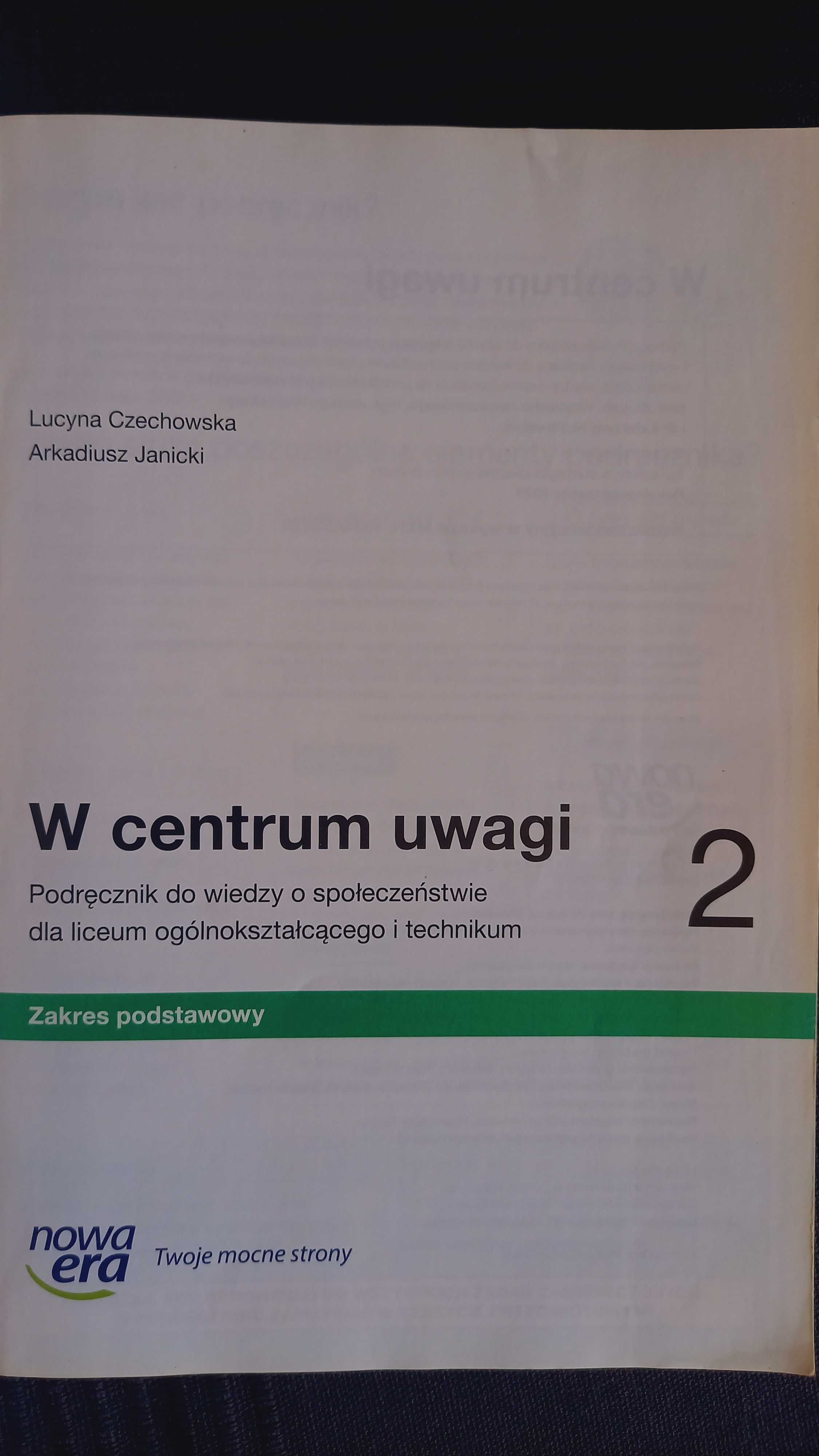 W centrum uwagi 2. Podr. do wiedzy o społecz. dla LO i technikum.