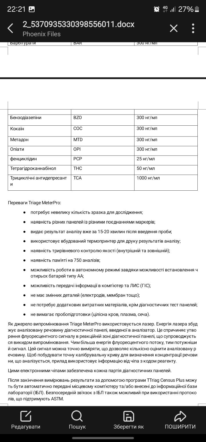 Імунофлуоресцентний аналізатор Triage MeterPro