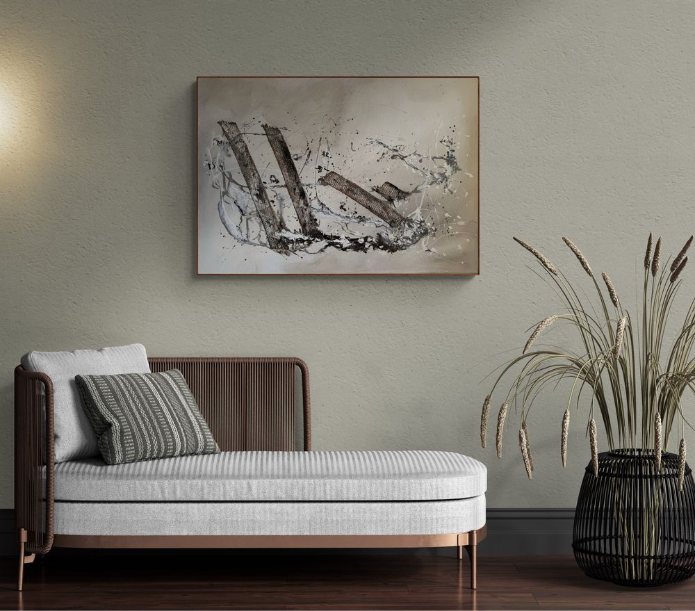 Quadro de arte abstrata tela tamanho 100x70cm