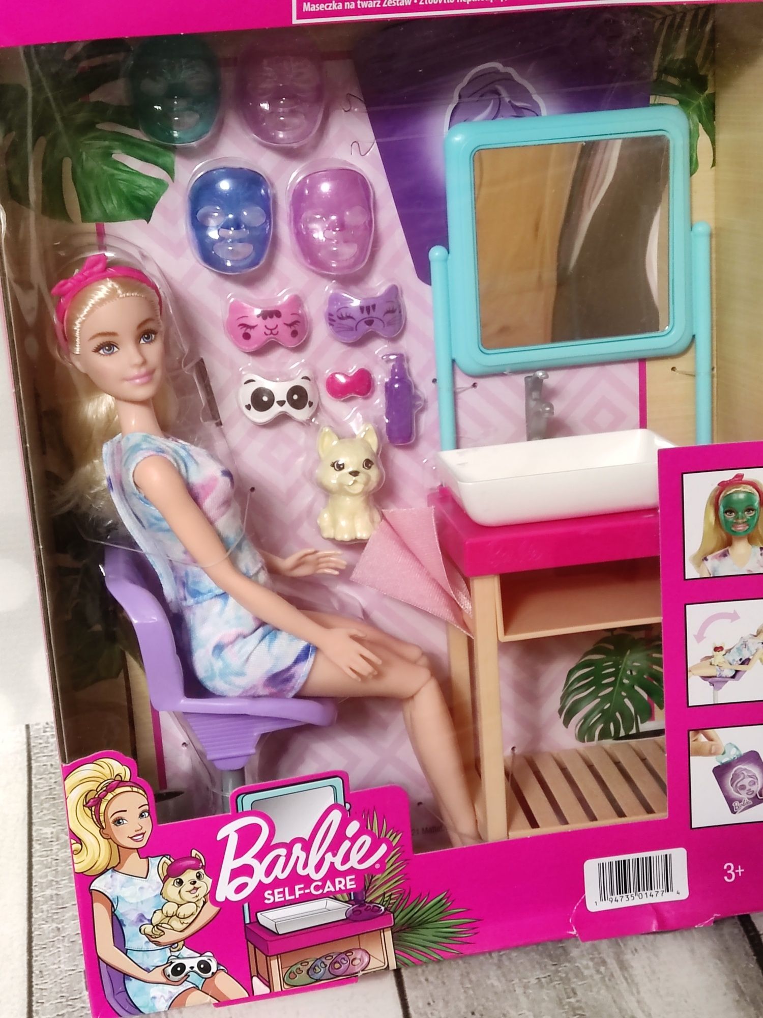 Lalka Barbie Domowe Spa Maseczka na twarz