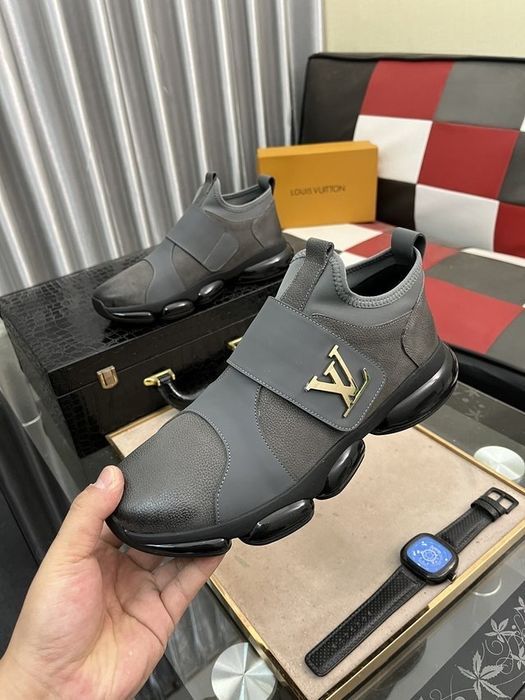 Кроссовки Louis Vuitton мужские серые туфли премиум люкс